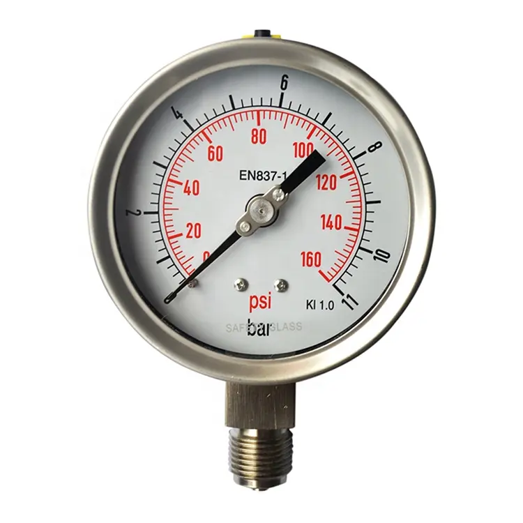 เครื่องวัดความดันสเตนเลส Manometer กลีเซอรีน