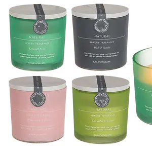 Scented Aromatherapy Candles Best Selling Scented Luxury Wax Candles In Glass Jar Aromatic Candles Customized Scented Candle Aromatherapy Cotton Wicks Bath