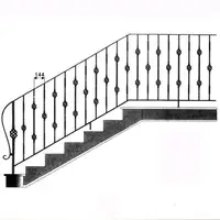 Escalera de seguridad de hierro de artesanía de metal se balaustre molde diseños