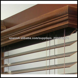 50MM Basswood high profile metal headrail,ladder string ,cord tilt wood venetian blinds - Product Image 1