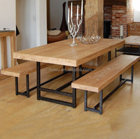 Fabricant matériau en bois massif design classique table à manger en bois