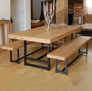 יצרן מוצק עץ חומר קלאסי עיצוב עץ אוכל שולחן