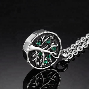 <span class=keywords><strong>Promo</strong></span>-colgante de ceniza de acero inoxidable, joyería personalizable con urna de cremación de árbol de la vida, collar para cenizas - Product Image 2