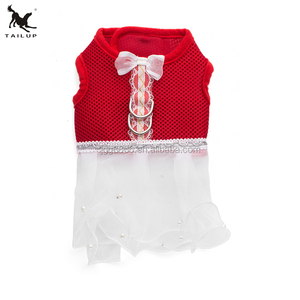 Lightweight Mesh <strong>Harness</strong> Design Pet Clothes for Small Medium Dogs and Cats Cute Solid Pattern Style <strong>Dress</strong> - Product Image 6