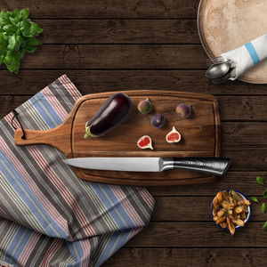 Juego de 6 Cuchillos de Cocina con Diseño de Patrón de Dibujo y Mango de Herradura - Product Image 6