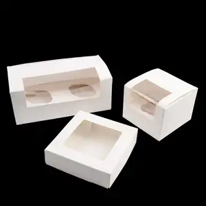 Бумажные картонные декоративные коробки для торта, упаковочная коробка для французского фри