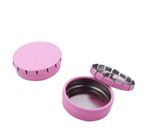 Click clack <strong>tin</strong> <strong>can</strong> small round for candy storage <strong>mini</strong> metal shape LULAN support oem customized - Product Image 1