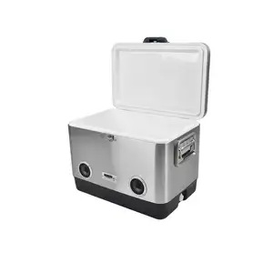 Top Sales Stainless Steel Speaker Ice Cooler Box Metal Cooler Box Speaker Fishing Box