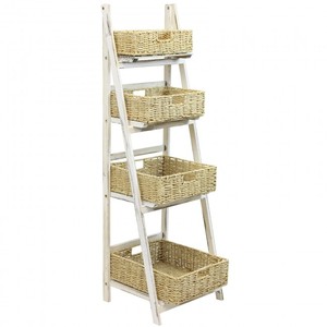 Estante <span class=keywords><strong>de</strong></span> Exhibición <span class=keywords><strong>de</strong></span> <span class=keywords><strong>Madera</strong></span> Blanca al por Mayor, Soporte Plegable para Plantas y Flores - Product Image 5