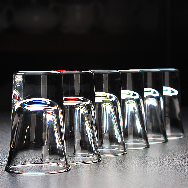 Colorful  thick bottom Strong Vodka shot glass