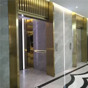Thép Không Gỉ Trang Trí Tường Panel Khách Sạn Lobby Kim Loại Thang Máy Vàng Màn Hình Hàng Đầu Khung Được Thiết Kế - Product Image 1