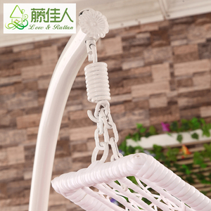 <span class=keywords><strong>Fauteuil</strong></span> suspendu <span class=keywords><strong>en</strong></span> forme d'œuf <span class=keywords><strong>en</strong></span> résine de rotin tressé pour patio, baie ou île extérieure, avec coussin et support - Product Image 4