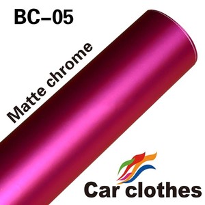 Ropa del coche de 1.52*20 m burbujas de aire libre Mate Cromo Metálico Rosa Roja de La Película Car Wraps Vinilo - Product Image 3