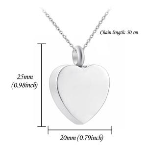Joyería de cremación Collar de cardiograma Dios de plata te tiene en sus brazos L Te tengo en mi corazón Collar conmemorativo Cenizas Recuerdo Pluma - Product Image 2