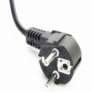 Cable de alimentación con enchufe Schuko estándar europeo, cable VDE IEC C13 revestido de PVC para uso en ordenador, fuente de alimentación europea - Product Image 4