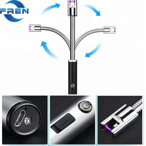 Encendedor de Metal Recargable por USB para Barbacoa, <span class=keywords><strong>Chimenea</strong></span> y <span class=keywords><strong>Velas</strong></span>, con Impresión de Logotipo Personalizado, 7 Colores, Certificado CE, Muestra Gratis - Product Image 6