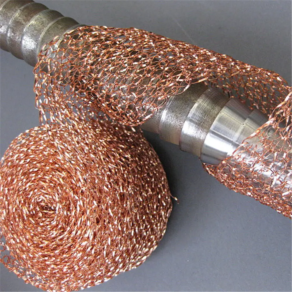 4 Wire Copper Knitted Wire Mesh for distillation Copper packing column packing