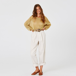 <span class=keywords><strong>Pull</strong></span> tricoté en crochet transparent pour femme, tricot métallique à <span class=keywords><strong>paillettes</strong></span>, automne - Product Image 4