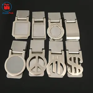 Cheaper metal silver color blank money clip for gifts