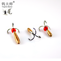 Harga Yang Wajar Kepala Jig Es Memancing Tungsten dengan 3 Kait