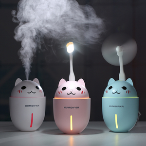 Humidificador ultrasónico para coche, difusor de aceites esenciales 3 en 1 con diseño de gato de dibujos animados - Product Image 1