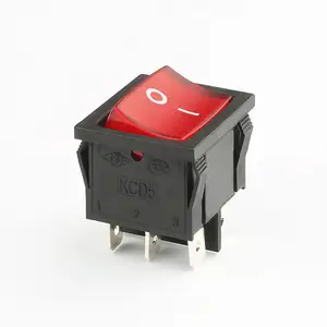 KCD5 Series Different Models Electrical Rocker Switch On Off 4.8*0.8mm Terminals 4 Pins 6Pins 220V