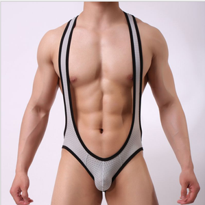 กางเกงในชายเซ็กซี่แบบตาข่าย ทรง <span class=keywords><strong>U</strong></span> พร้อมกระเป๋าเก็บของ แบบเวสต์รัดรูป สายคล้องคอ เปิดหลัง - Product Image 6