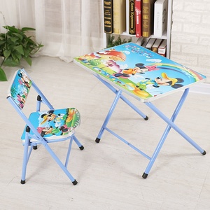 Chaises pour enfants et <span class=keywords><strong>bureau</strong></span> pliant pour l'étude, meubles bon marché, table et chaise - Product Image 5