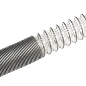 Stretch Ratio 1:5 Pvc 1 Inch Vacuum Hose Grey Steel Wire Stretch Hose