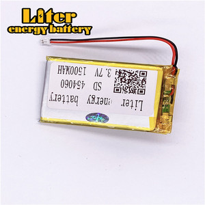 Plug 1,5-2 p hot sale lithium 3,7 v 454060 1500 mAh Polymer rechargeable LiPo battery - Product Image 3