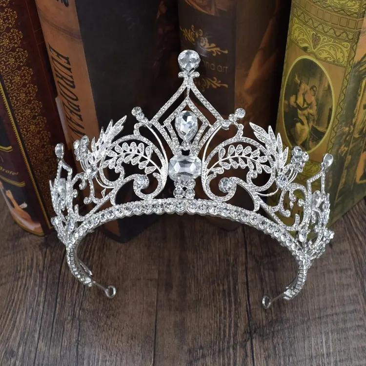 2018 Baroque Luxury Headwear Queen Princess Grand Crown Bride Married jewelry