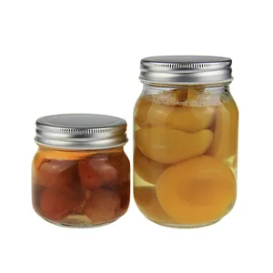 Wholesale 700ml 750ml 24oz Big Wide Mouth Large Glass Mason Jar with Metal Lid