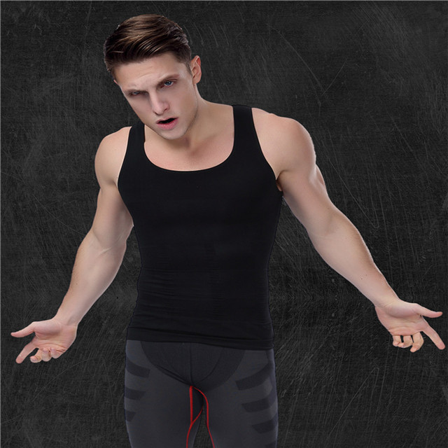 Men's Tummy-Control Plus-Size Shapewear Bodysuit (NY084): back view showing seat coverage and shaping construction