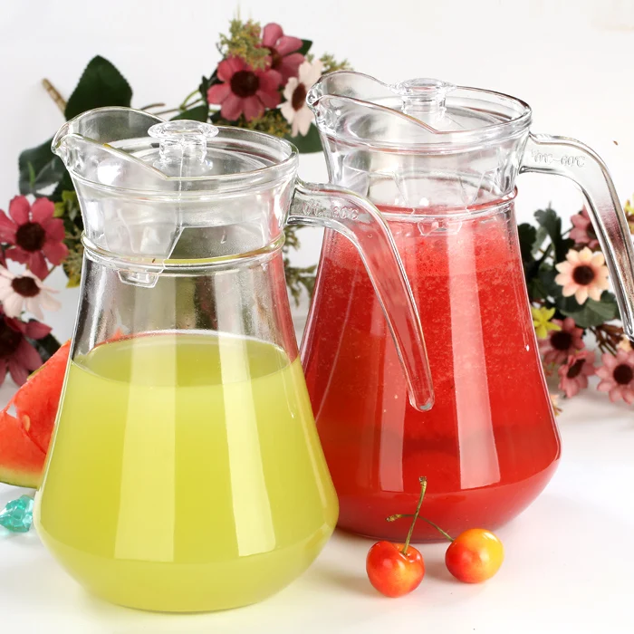 Promotion Gift Duck pot 1.3L Glass Pitcher with plastic lid,Drinking Beverage Jug,glass water jug