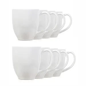 Tazza da caffè bianca semplice a buon mercato in ceramica verniciabile personalizzata in bianco promozionale all'ingrosso 11Oz