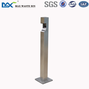 Hot selling decoratieve outdoor metalen cilinder roestvrij staal sigaret bin <span class=keywords><strong>floor</strong></span> asbak stand bin - Product Image 3