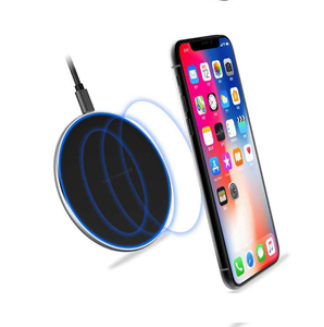 10 W Pad Qi cargador inalámbrico de luz LED rápidamente de carga inalámbrica cargador para teléfono celular - Product Image 1