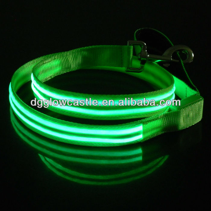 Из светодиодов двойной круглый оптический поводок собаки для домашних животных