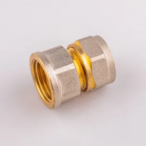 Pex Al Pex Pipe Brass Fittings Aluminium Plastic Pipe Tube Connector Brass Compression Hose Fitting Female Nipple