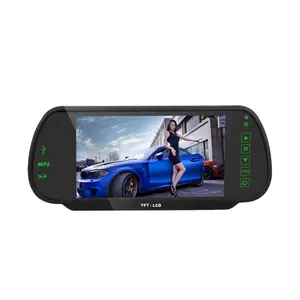 Rétroviseur de voiture 7 pouces HD haute définition TFT LCD écran moniteur de voiture avec BT mains libres USB SD