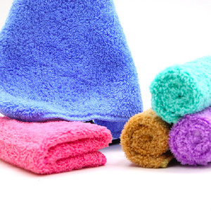 Serviettes de toilette carrées en microfibre pelucheuse et moelleuse, 300 g/m², douceur pour enfants, sol, cuisine, lavage de voiture, table, salle de bain, verre, usage sec, boucles - Product Image 4
