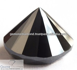 Véritable Moissanite ronde de couleur noir de jais coupe brillante à prix réduit Moissanite noire à prix réduit - Product Image 2