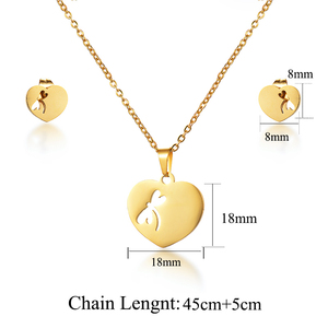 Baoyan 24k Gold Plated Lacie Heart Necklace Fashionable Hollow <strong>Dragonfly</strong> Necklace <strong>Jewelry</strong> Sets Women - Product Image 3