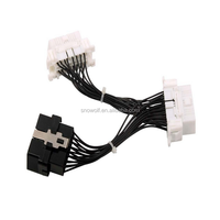 Cavo di Prolunga Splitter OBD2 16 Pin OBDSpace, Cavo a Y Maschio-Doppio Femmina J1962M 2-J1962F, Conduttore in Rame Puro, PVC