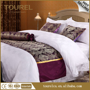 Cina Produttore 250tc 100% Cotone 3 centimetri Raso della Banda biancheria da Letto Foglio Set/raso Della Banda Albergo Bed Corridore - Product Image 6