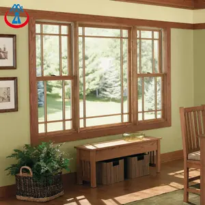 Nhà Máy Giá Khung Gỗ Đôi Tempered Glazing Định Nghĩa Đôi TREO CỬA SỔ