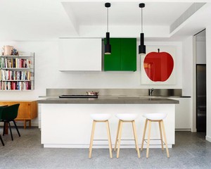 Alta pittura lucida finitura piccola <span class=keywords><strong>cucina</strong></span> disegni <span class=keywords><strong>con</strong></span> isola - Product Image 1