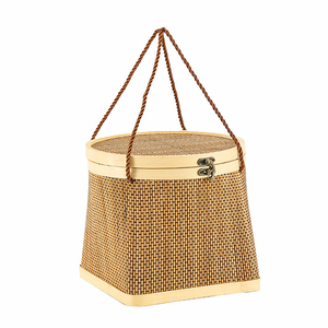 Cestas de Almacenamiento de Bambú Natural Ecológicas Personalizadas al por Mayor, con Asas y Tapas, Diseño Multifuncional para Alimentos, <span class=keywords><strong>Bebés</strong></span> y Pan - Product Image 3