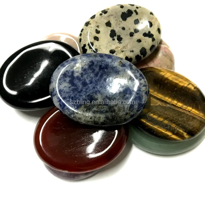 Piedras de preocupación pulidas y lisas, piedras preciosas mezcladas worry stones