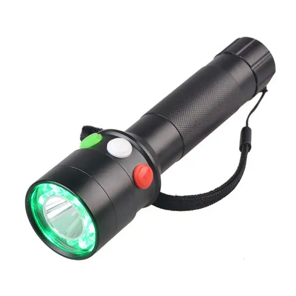 Railway LED 3 Models Red White Green Rechargeable Signal Flashlight Torch